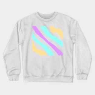 Colorful watercolor stripes art design Crewneck Sweatshirt